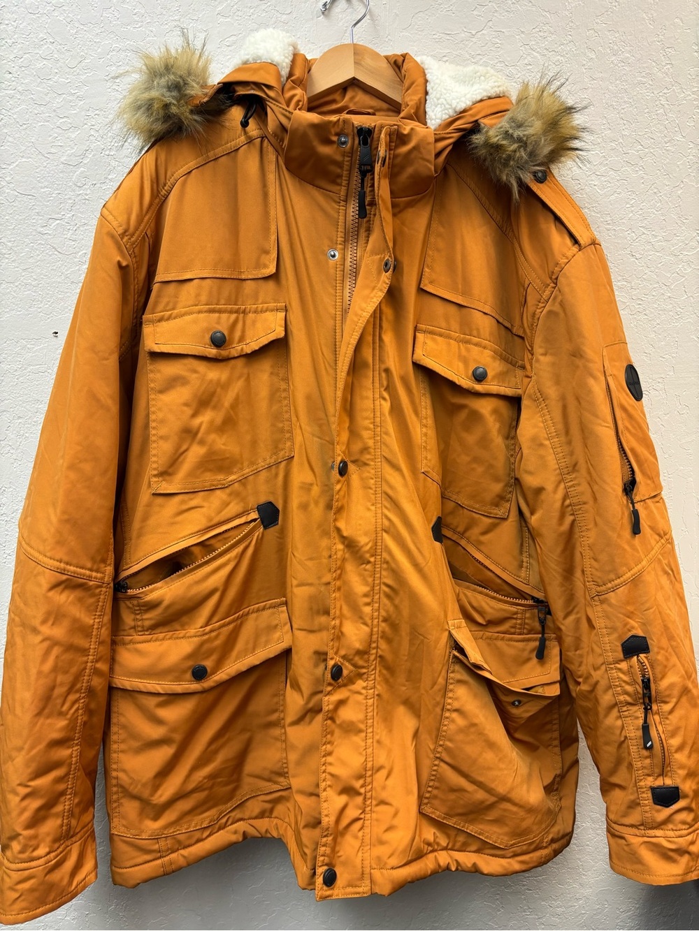 Daniel Hechter peanut butter brown winter parka jacket 4xL